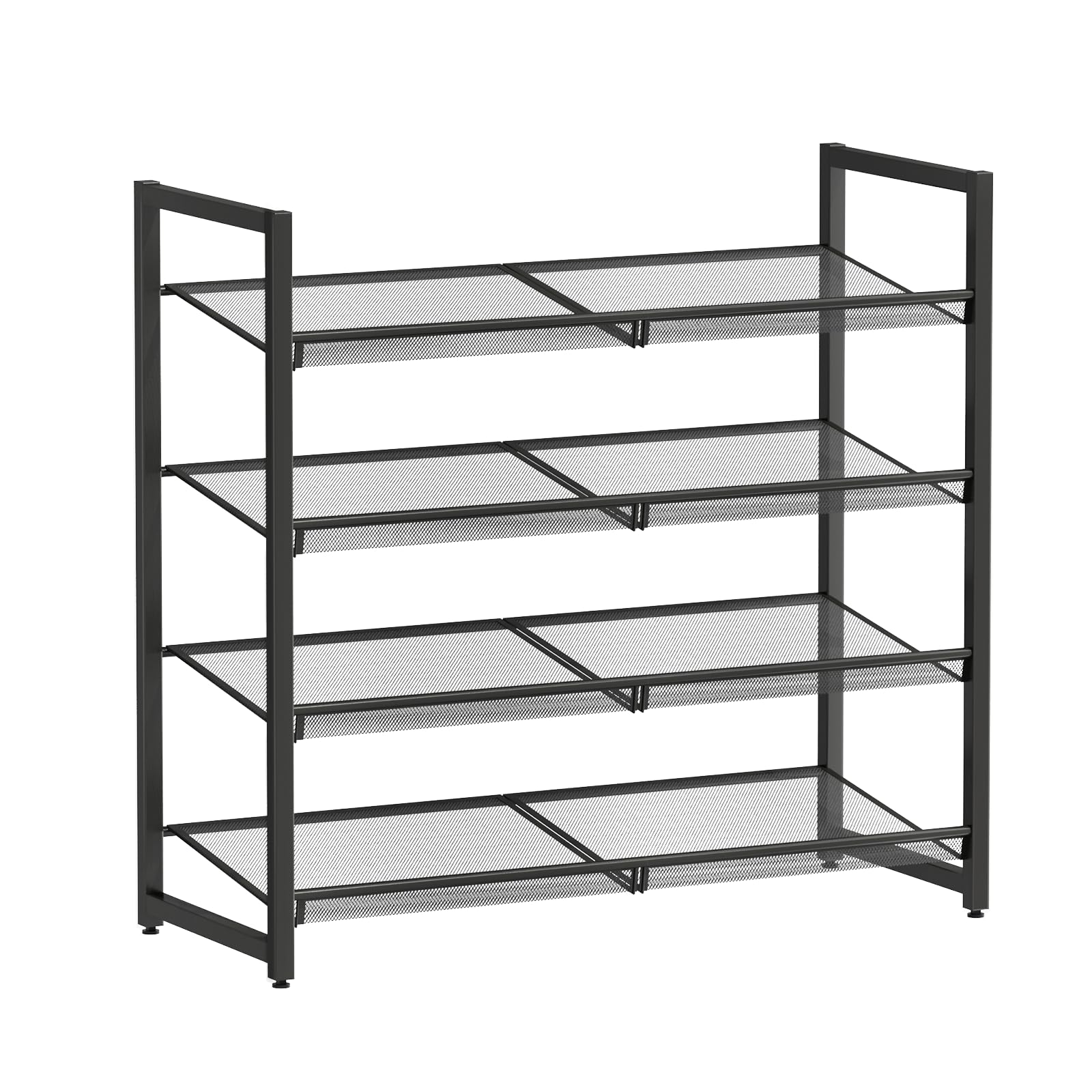 MILEFA Shoe rack 4Tier (Black, 4Tier)