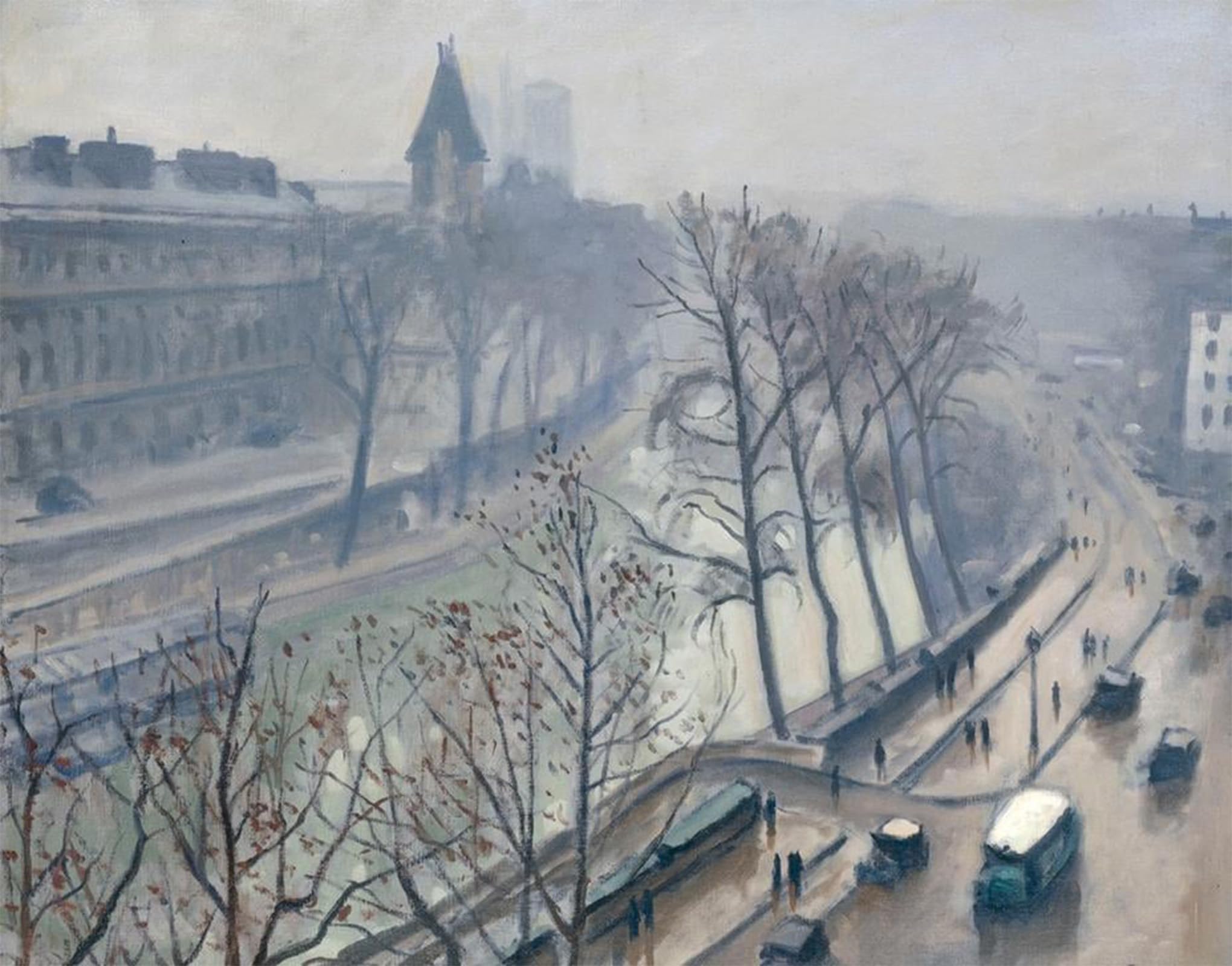 POSTERIIk Vintage Print Pop Art Landscape Artwork Quai Des Grands Augustins by Albert Marquet Art Prints for Office Home Decor 60x90cm