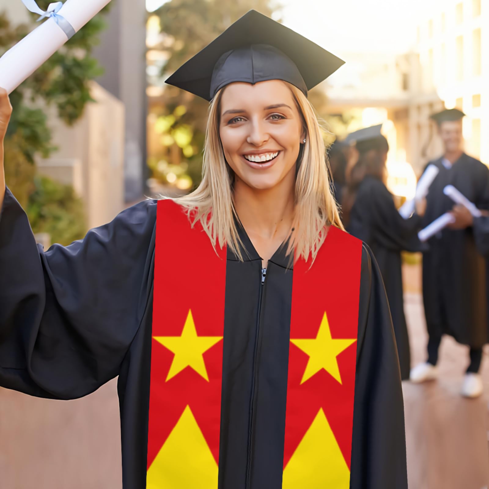 Generic Tigray Region Flag Graduation Sash 2024 Graduation Sash Adult Stole Graduation Stole for Study Aboard Students 72 Inch, Lightweight model, White 0