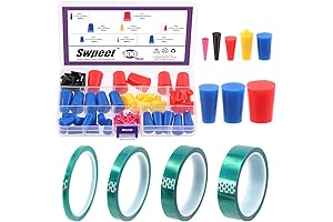 Swpeet 104Pcs 36 Yards 4 Sizes 1/4, 1/2, 7/10, 1 Inch Green...