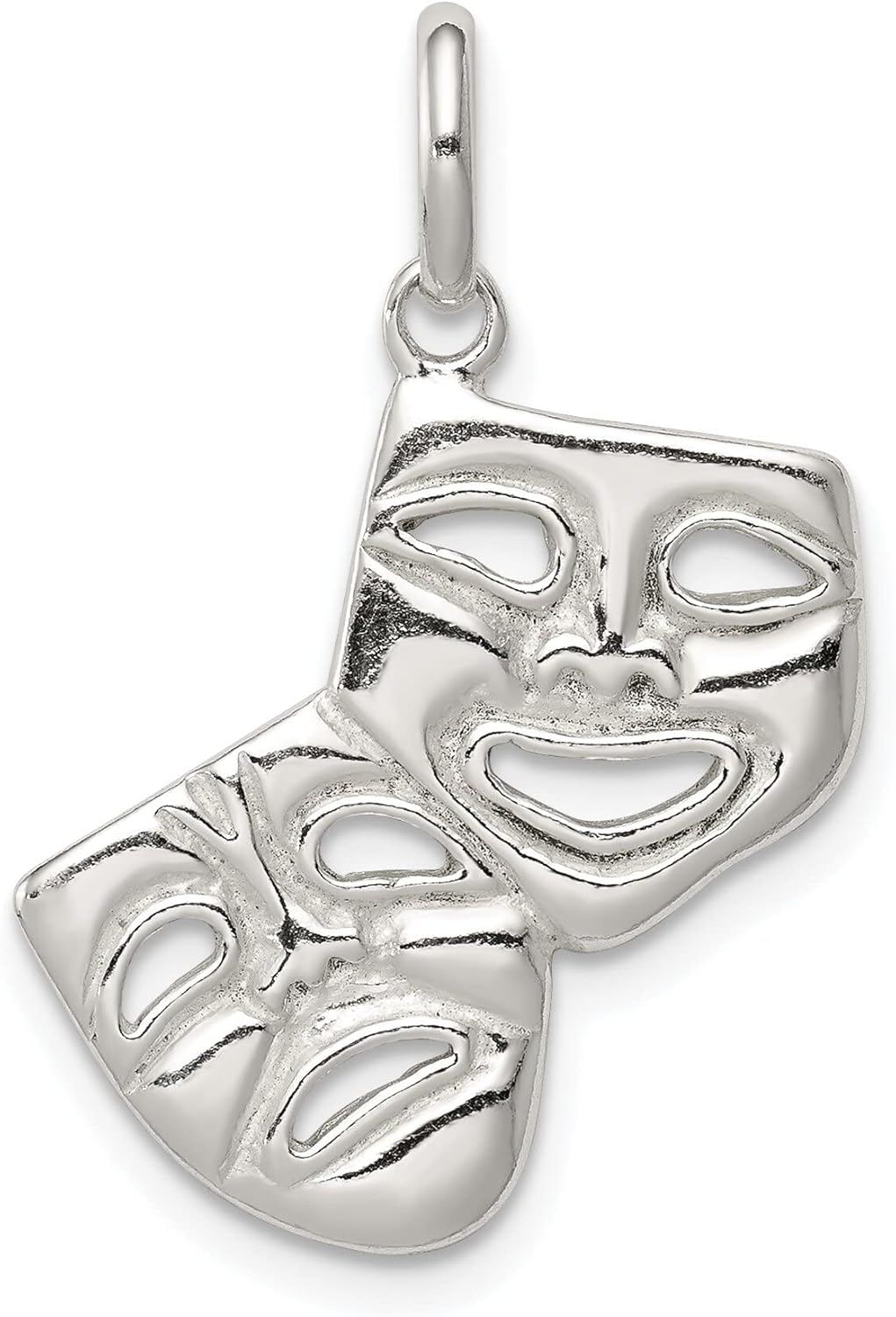 Sterling Silver Comedy & Tragedy Charm Drama Jewelry