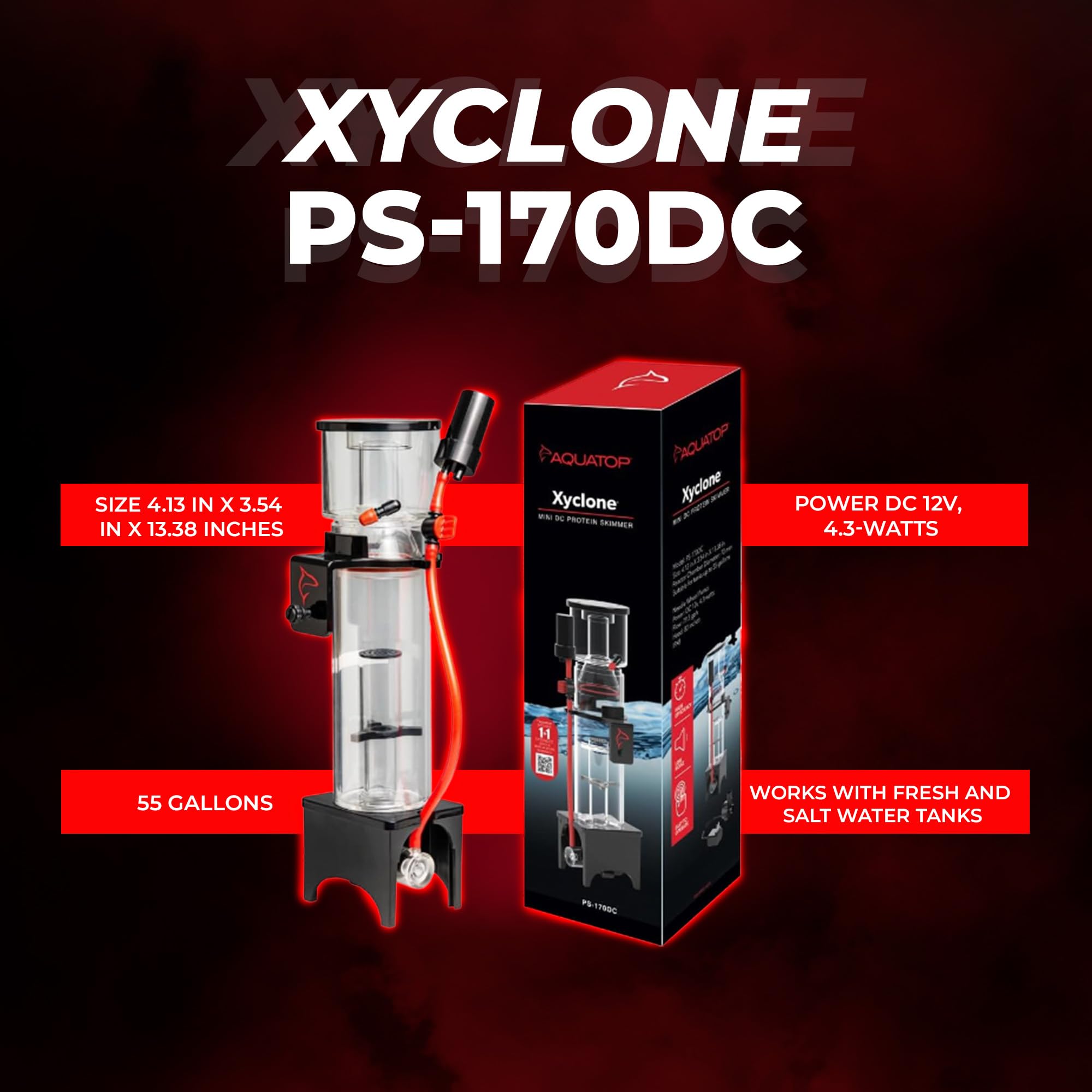 Amazon.com : Aquatop Xyclone Mini DC Protein Skimmer – Filtration
