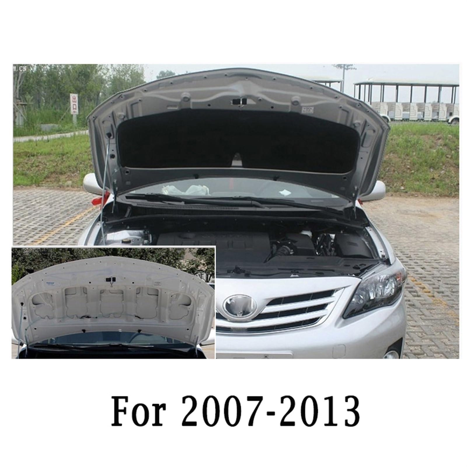 Cotone Isolante Acustico per Cofano Anteriore Auto,per Toyota Corolla 2007-2013 2014-2018 2019-2021,Isolamento del Cofano del Cofano, Isolamento Acustico del vano Motore,2014-2018