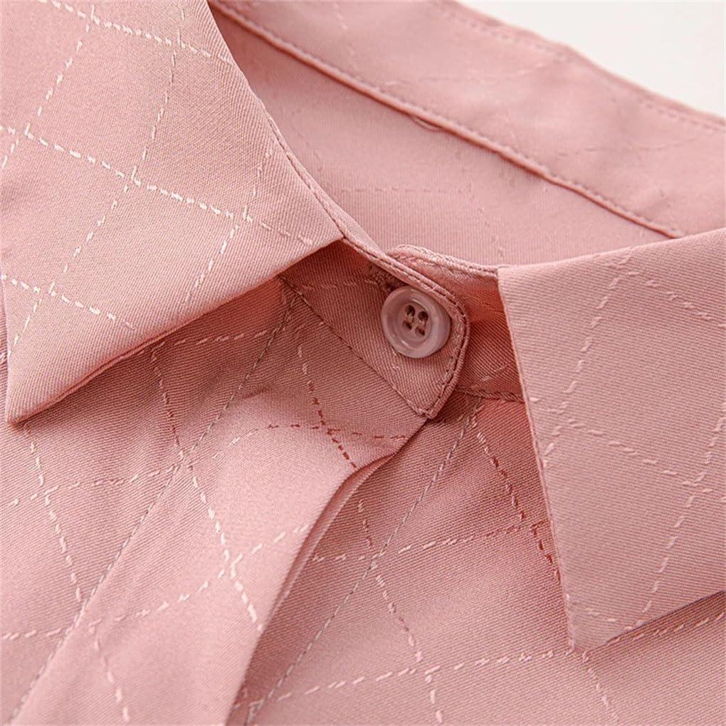 Women's Solid Color Single Breasted Lapel Office Shirt