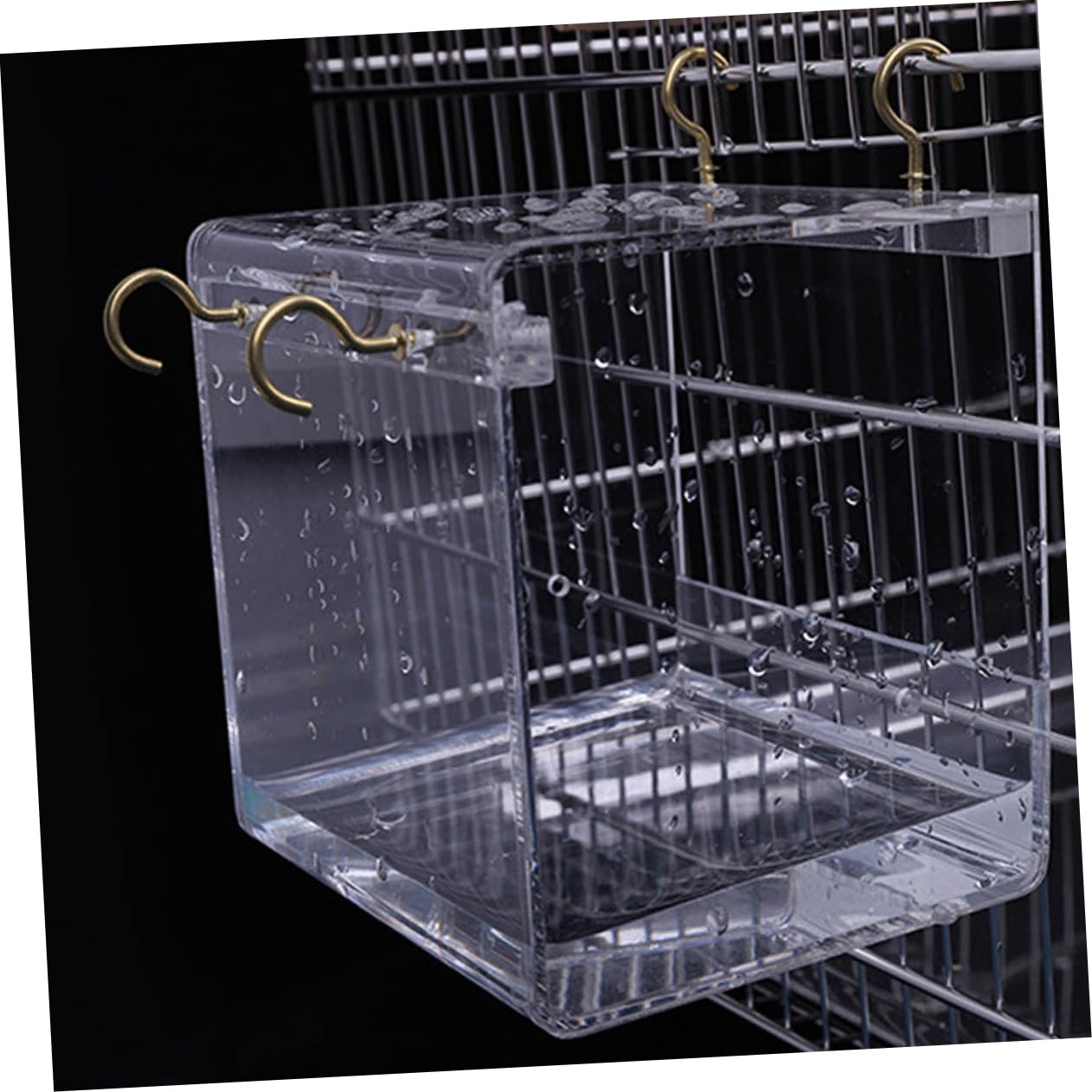 Vogelbadkäfig Transparente Waschwanne aus Kunststoff für Kleine Vögel
