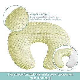 OWLOWLA Nursing Pillow Cover, Breastfeeding Pillow Slipcover Fits Nursing Pillow for Baby Boy Girl(Lime Green)