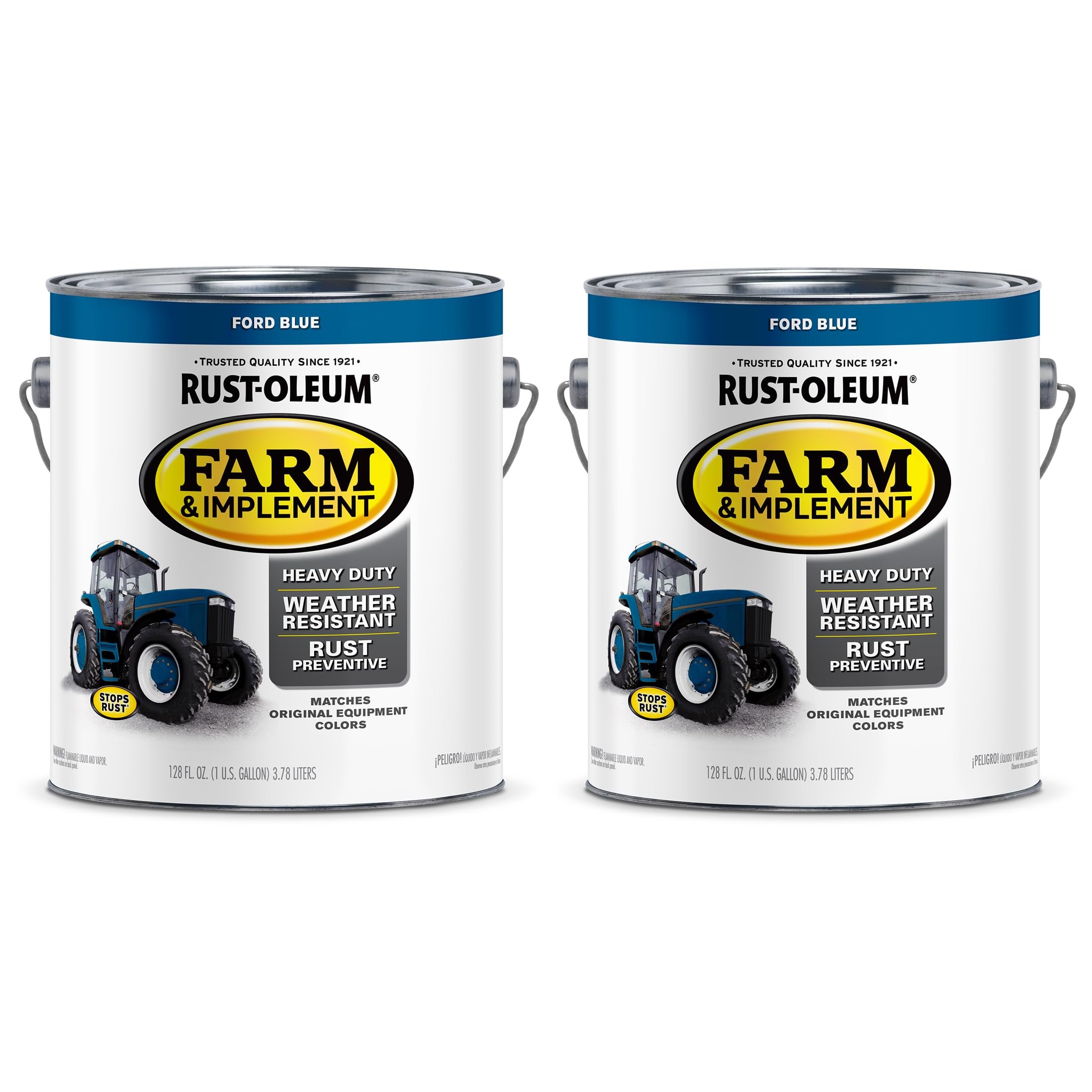 Rust-Oleum 280172-2PK Farm &amp; Implement Enamel Paint, Gallon, Ford Blue, 2 Pack