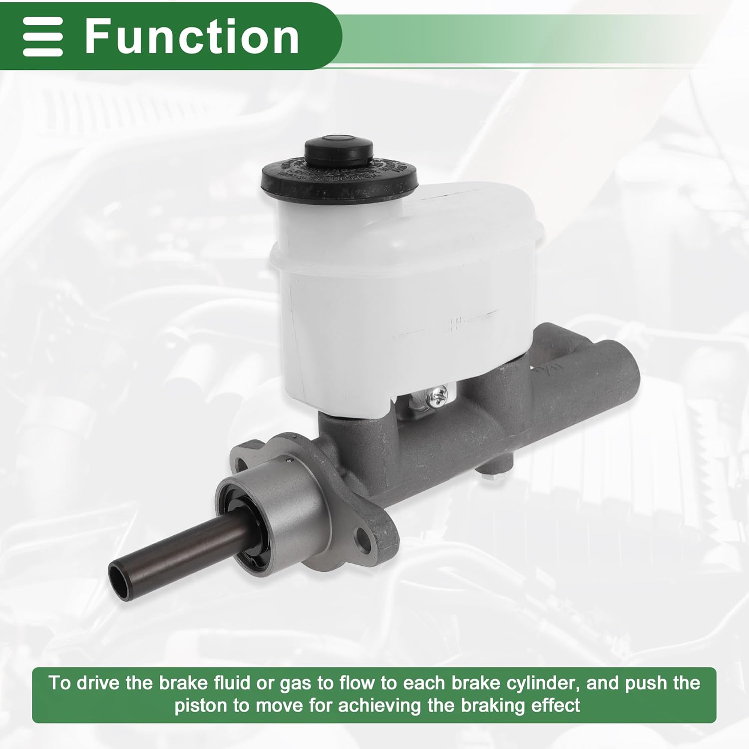 Motoforti Brake Master Cylinder Hydraulic Master Cylinder for Toyota Tacoma 2001-2004 Aluminum Alloy Reservoir No.M630118/MC390824/4720104060 Silver Tone White