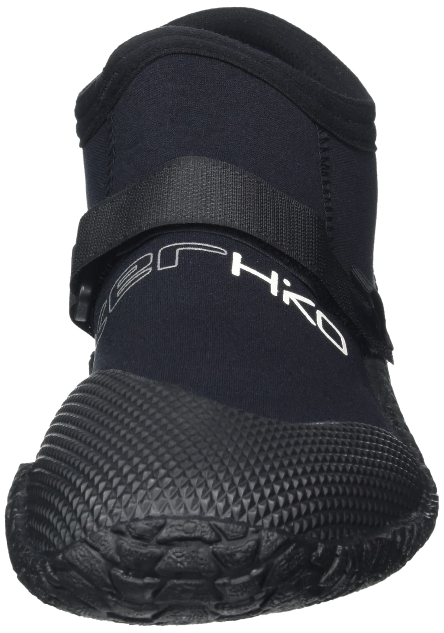 Neoprenschuh Hiko Sneaker mit Klett Wassersport Kanu Kajak Schwimmen SUP Surfen, Schuhgrößen:5 , Schwarz