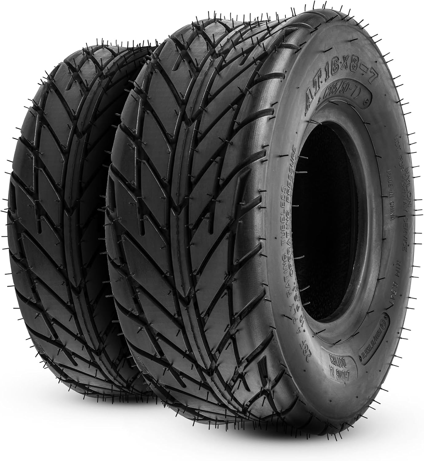 PHILTOP 16x8-7 ATV UTV Tires, 4-Ply Super Mud 16x8-7 ATV All-Terrain Tires for Riding Mowers, Golf Carts, Off-Road,2 Pcs,Tubeless (Z-129)