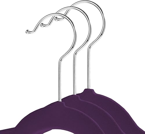 Miniatura 2 de Casafield 50 ganchos de terciopelo para ropa de niños (14 pulgadas).