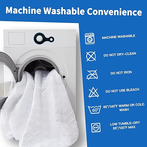 Miniatura 6 de Protector de colchón impermeable, tamaño individual XL, con bolsillo profundo ajustado de hasta 6 a 18 pulgadas, funda de colchón de cama suave y