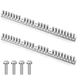 2 Set Ground Bar Kit with 23 Terminal Positions for Electrical Connections Each Comes with Mounting Screws