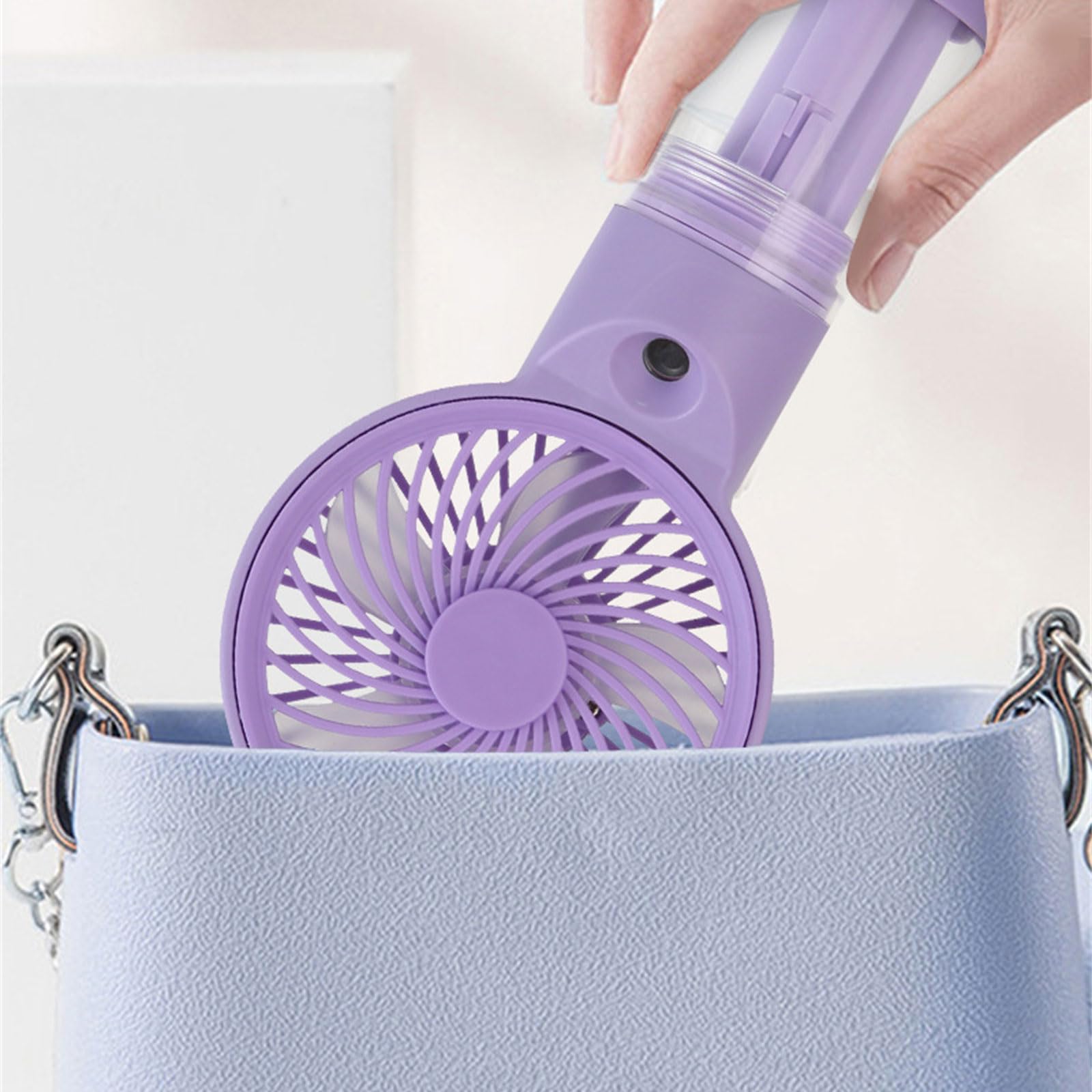 YUGSHNKFC Ventilateur Portable avec Affichage numérique, Silencieux, Rechargeable, 6 Vitesses, pour Voyage, Bureau, Maison, Camping en Plein air