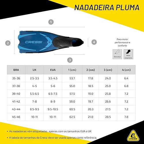 Miniatura 4 de Cressi Adult Snorkeling Full Foot Pocket Fins Made with Advanced Technology - Pluma Made in Italy