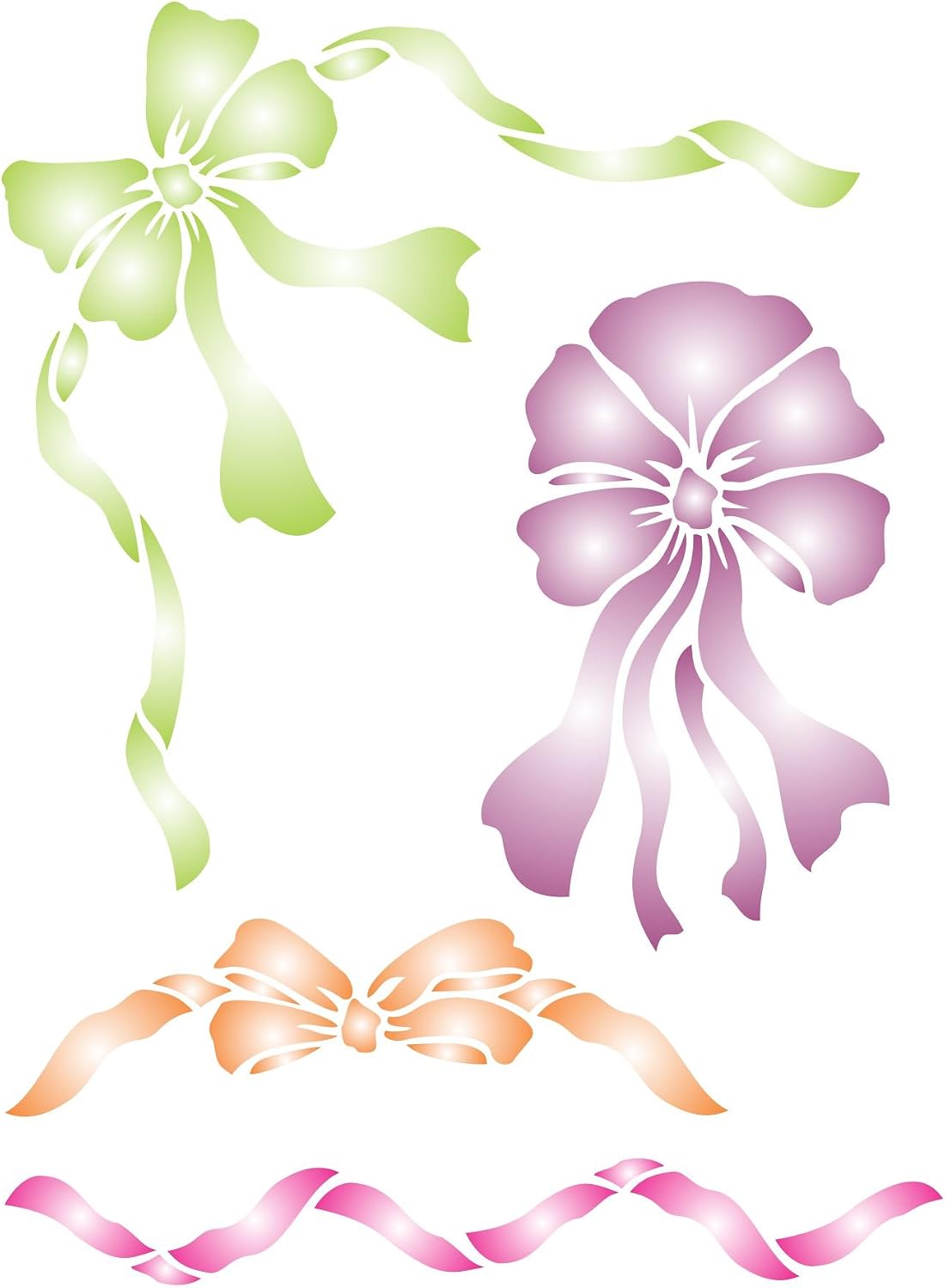 Bow Stencil, 5 x 6 inch - Classic Vintage Bow Decor Stencils