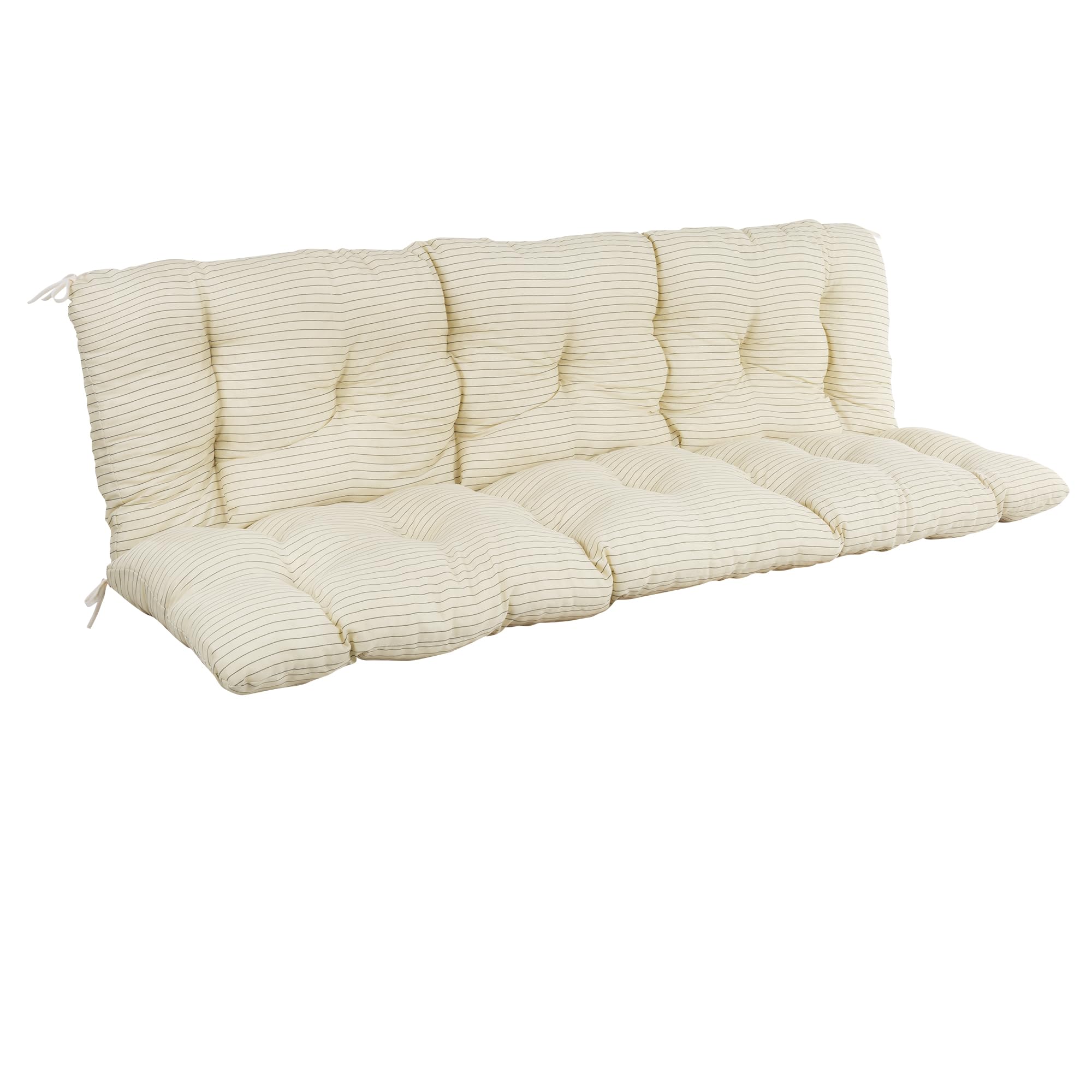 PATIO Hollywoodschaukel Auflage 180x50 Frigiliana Bankauflage groß für Sitzfläche Rückenlehne einteilig mit Schnüren