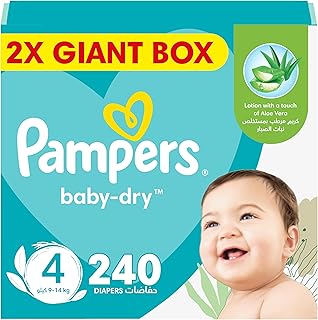 Pampers Baby Dry Taped Diapers with Aloe Vera Lotion