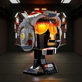 Vaodest LED Light for Luke Skywalker Red 5 Helmet Set,Design and Configuration Compatible with Model 75327 (LED Light Only, Not Building Block Kit)