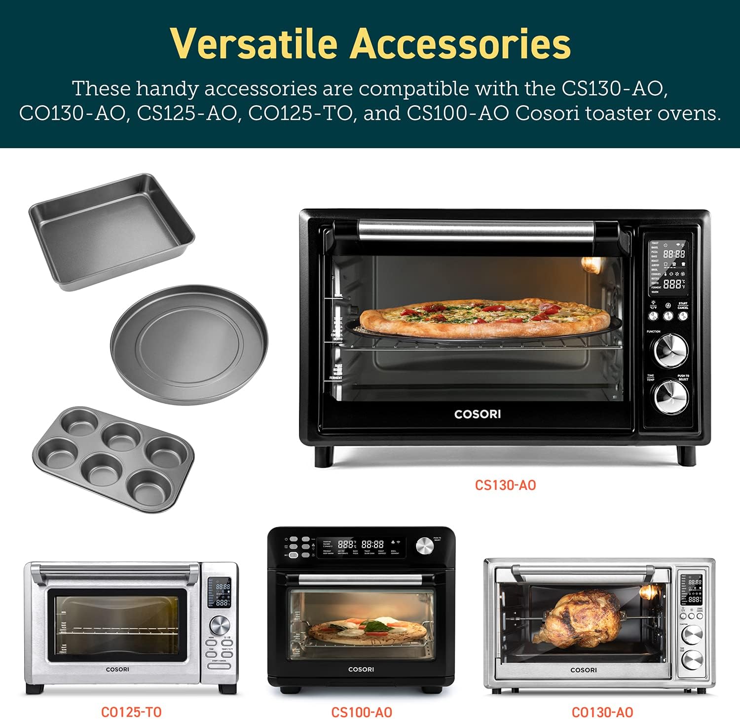 COSORI Baking Pan Set compatible with COSORI Toaster Ovens