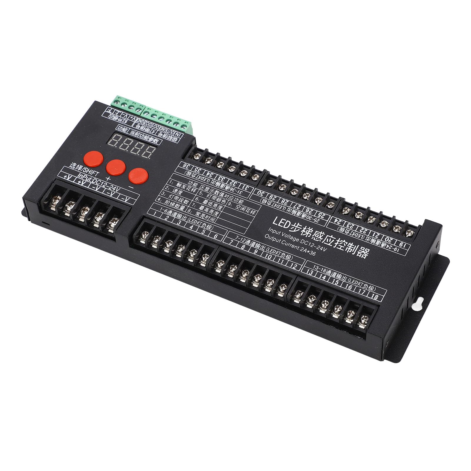 Sensore di Movimento per Luci Scale, Sensore di Movimento Intelligente per Luci Scale Illuminazione per Scale Interne Controller LED DC 12 V a 24 V per la Casa, Luci Segnapasso