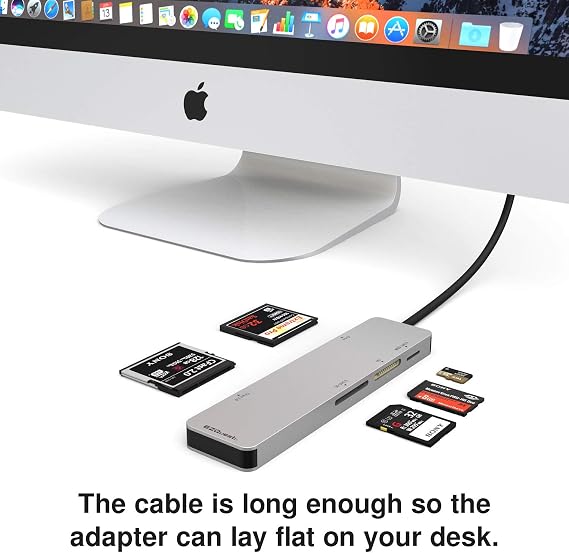 USB C CFast 2.0 Card Reader 5 in 1 with UHS II SD, UHS II Micro SD, CF and MS - Portable USB C SD Card Reader Compatible with Laptops and Other Type C Devices