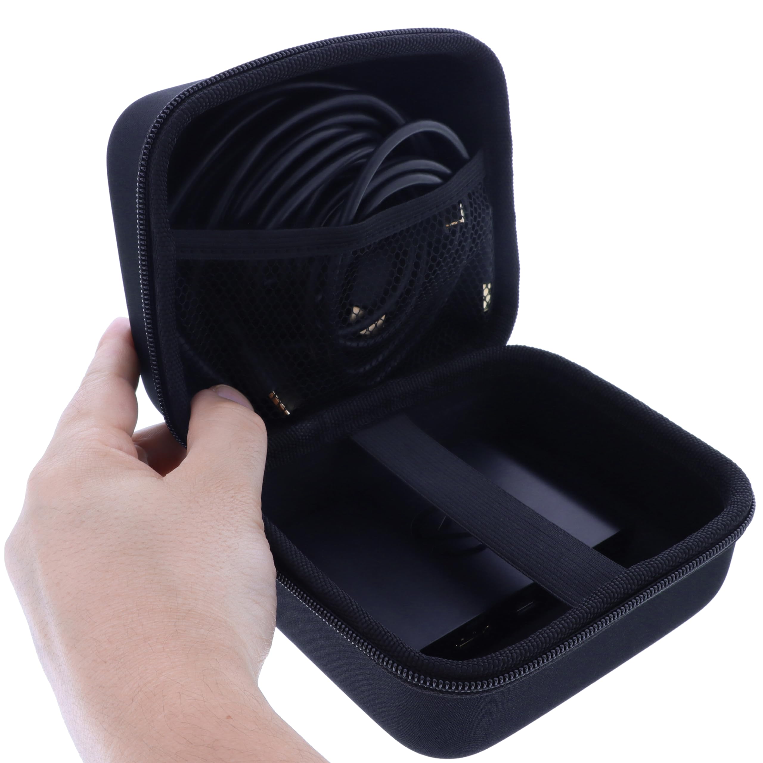 Tasche kompatibel mit Elgato HD60 X Reisetasche Schutzhülle Tragetasche Case Aufbewahrung für unterwegs Stoßschutz Staubschutz Vlogger Zubehör schwarz