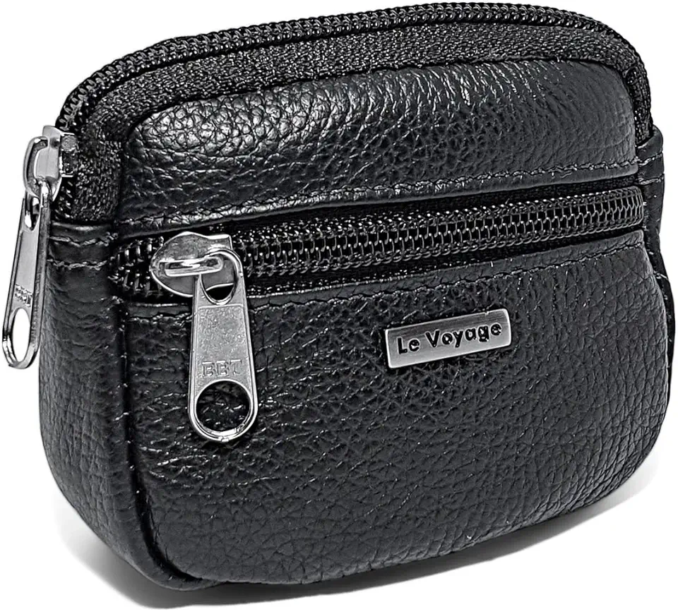 Porta Níquel Moedas Pequeno De Couro Legítimo Espaçoso