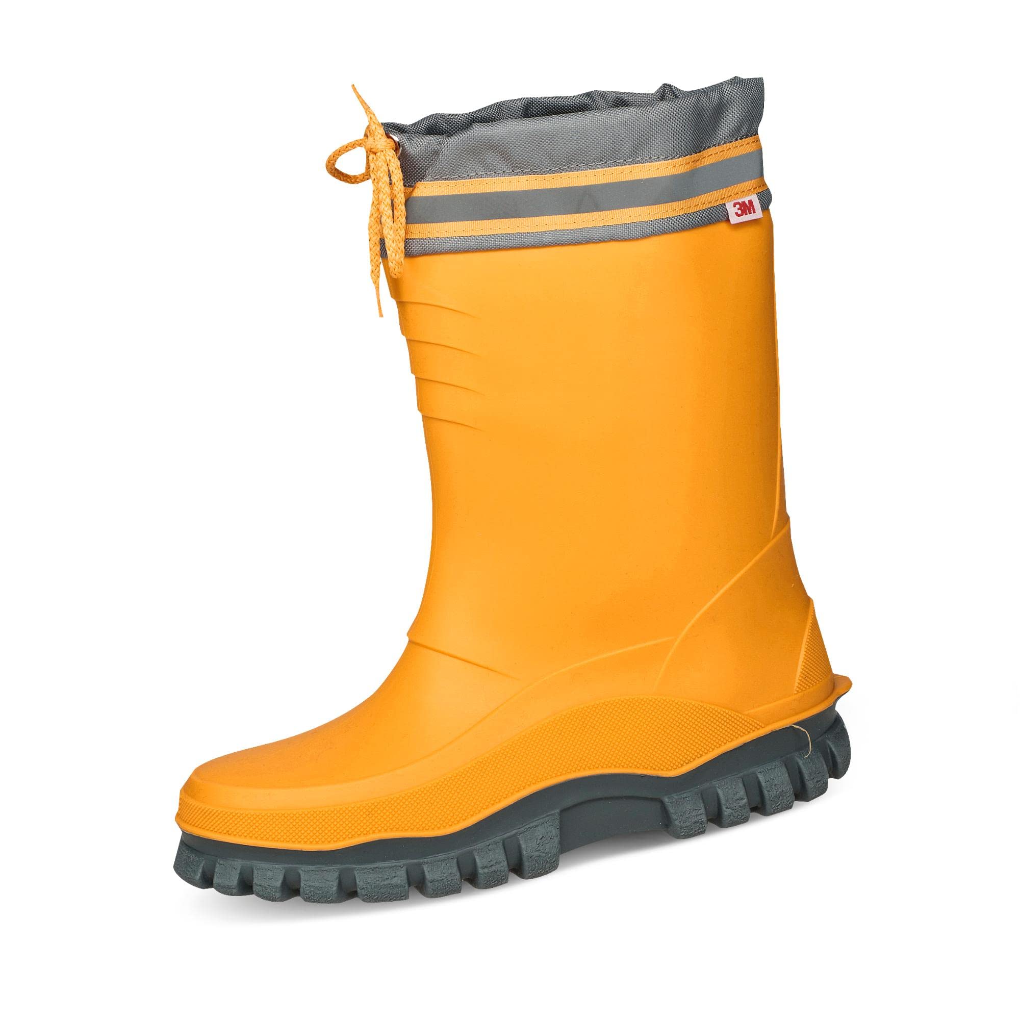 Bockstiegel Stiefel Arktis Kinderwinterstiefel gefüttert gelb/grau 30
