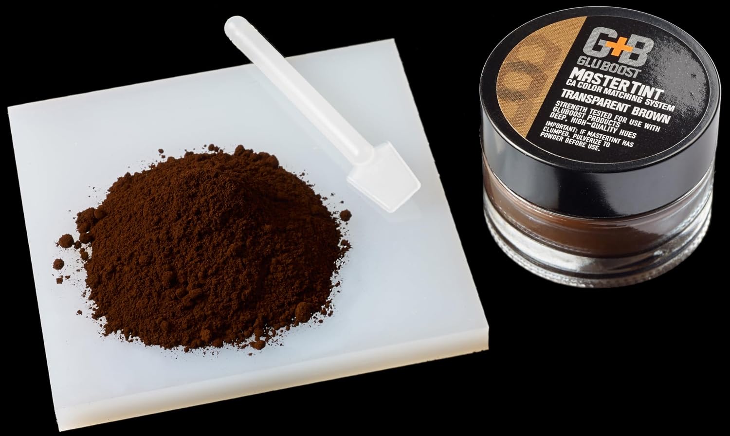 GluBoost MasterTint Jars – Long-Lasting Color Additives for Perfect Color Matching – Works with MasterGlu & Fill n’ Finish Pro – No Solvent Needed - Brown