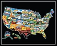 Gunjovi Scratch Off Map Of United States, USA State Scratch Sticker, Travel Map Gift Adventure Wall Poster For Kids Adults (States)