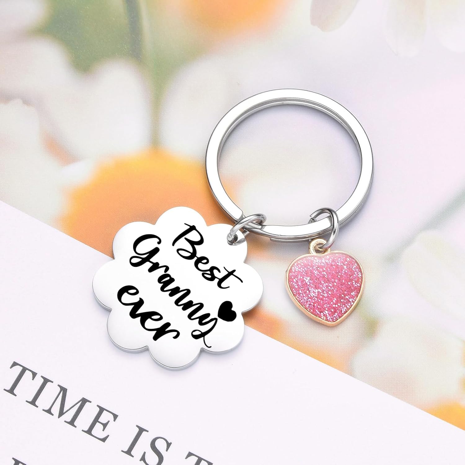 Best Grammy Ever Keychain Grandma Appreciation Gifts Grandmom Jewelry Yaya Gifts - Image 3