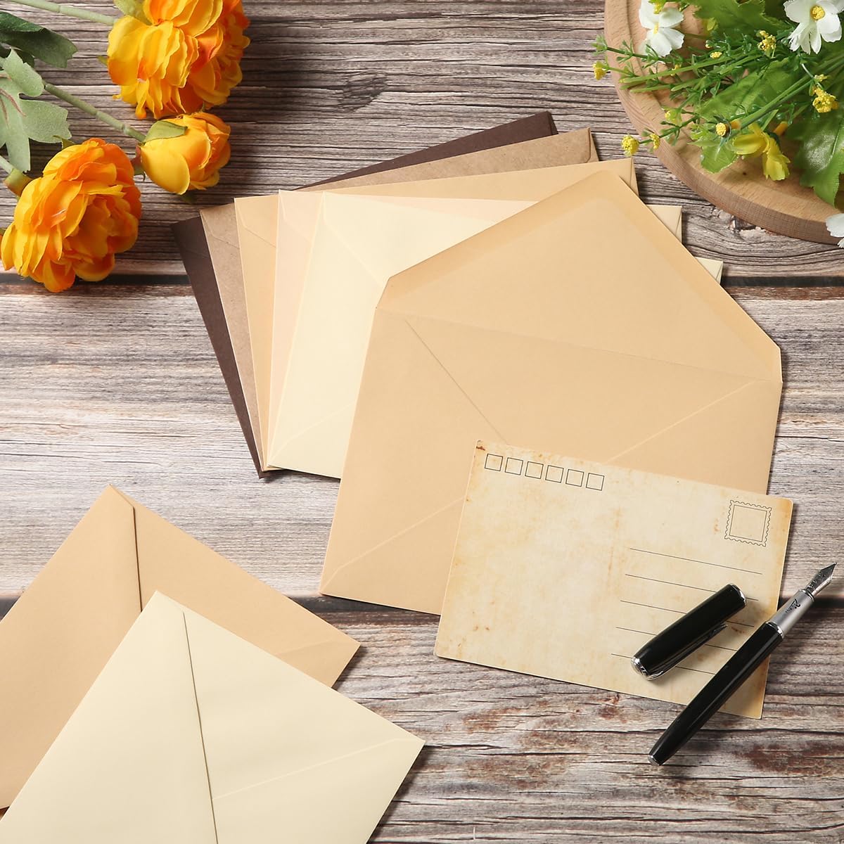 50 Pack Colored A7 Invitation Envelopes 5x7 Brown, 5 1/4 x 7 1/4 in image 4