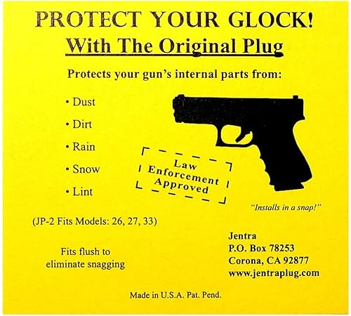 Miniatura 4 de Jentra JP2 para Glock 26, 27, 33, 39 Gen 1-3 Grip Frame Plug White Paint Fill - Elige tu diseño