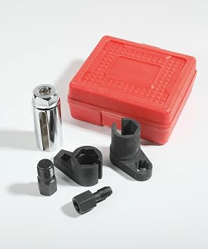 SCUARI 5PCS O2 Sensor Socket,Car Accessories Oxygen Sensor Socket,Oxygen Sensor Extender,O2 Sensor Wrench,O2 Oxygen Sensor Socket Set for Removing and Install Oxygen Sensors