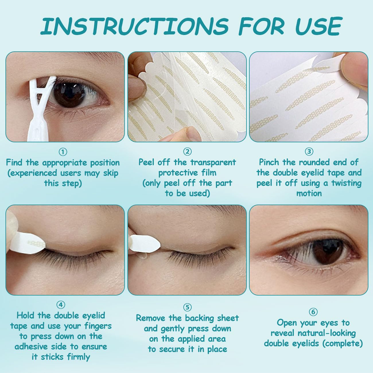 120 tiras para levantar párpados caídos, cinta adhesiva invisible, ultra natural y resistente, agranda ojos, impermeable, para maquillaje, tensor instantáneo