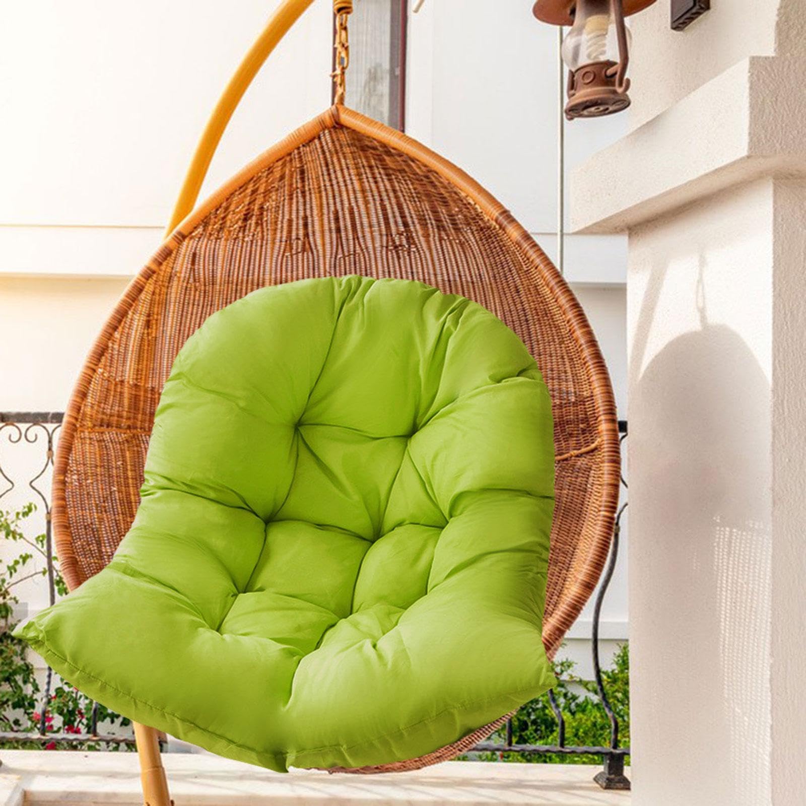 Cuscino sospeso per sedia a uovo, cuscino per seduta per sedia da esterno, accessori per mobili, tappetino per sedia da giardino per decorazione, verde