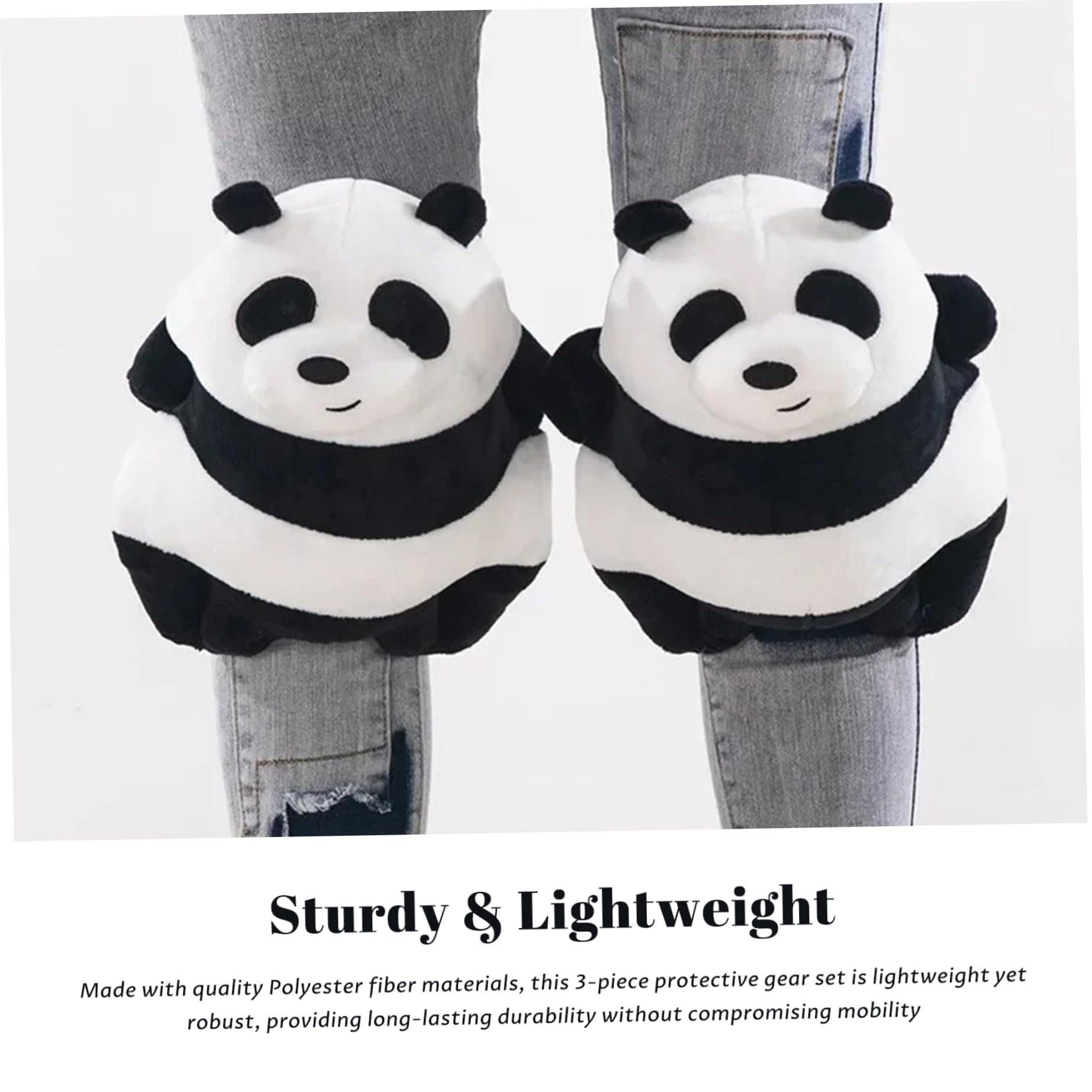 Snowboard-Hinternpolster, 3 Stück/Set, süße 3D-Panda-Snowboard-Knieschützer und Gesäßpolster, gepolsterte Ski-Schutzausrüstung für Erwachsene, Kinder, Roller, Snowboarden, Rollschuhlaufen