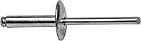 Vista 3 de Fastenere Remaches de brida grande – 1/8" x 1/2" (50 piezas) resistentes, de extremo abierto, resistente a la corrosión de aluminio, alta