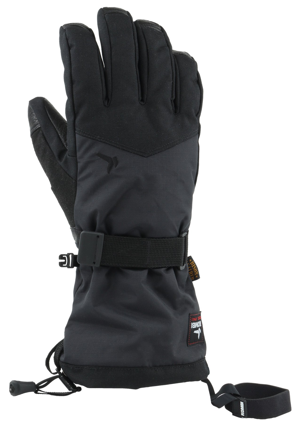 Kombi Men's Ferrous Cold Weather Gloves, Large, Black
