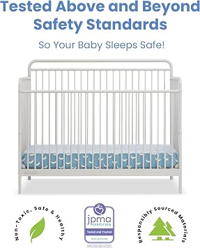 Delta Children Hayden 5-in-1 Convertible Metal Crib, Warm Gray