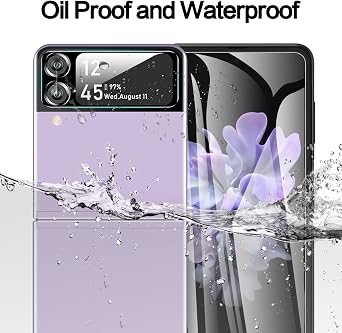 YWXTW [2+2 Pack] for Samsung Galaxy Z Flip 3 Inside EPU Screen Protector + Camera Lens Protector Tempered Glass, Upgraded Ultra-Thin Bubble Free HD Clarity Protective Coverage Scratch Resistant