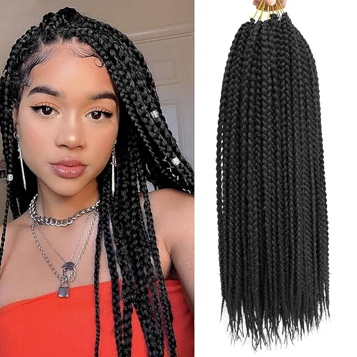 Buy Crochet Braids, Box Braid Crochet Hair, Crochet Box Braids 18 inch Pre looped Goddess Box