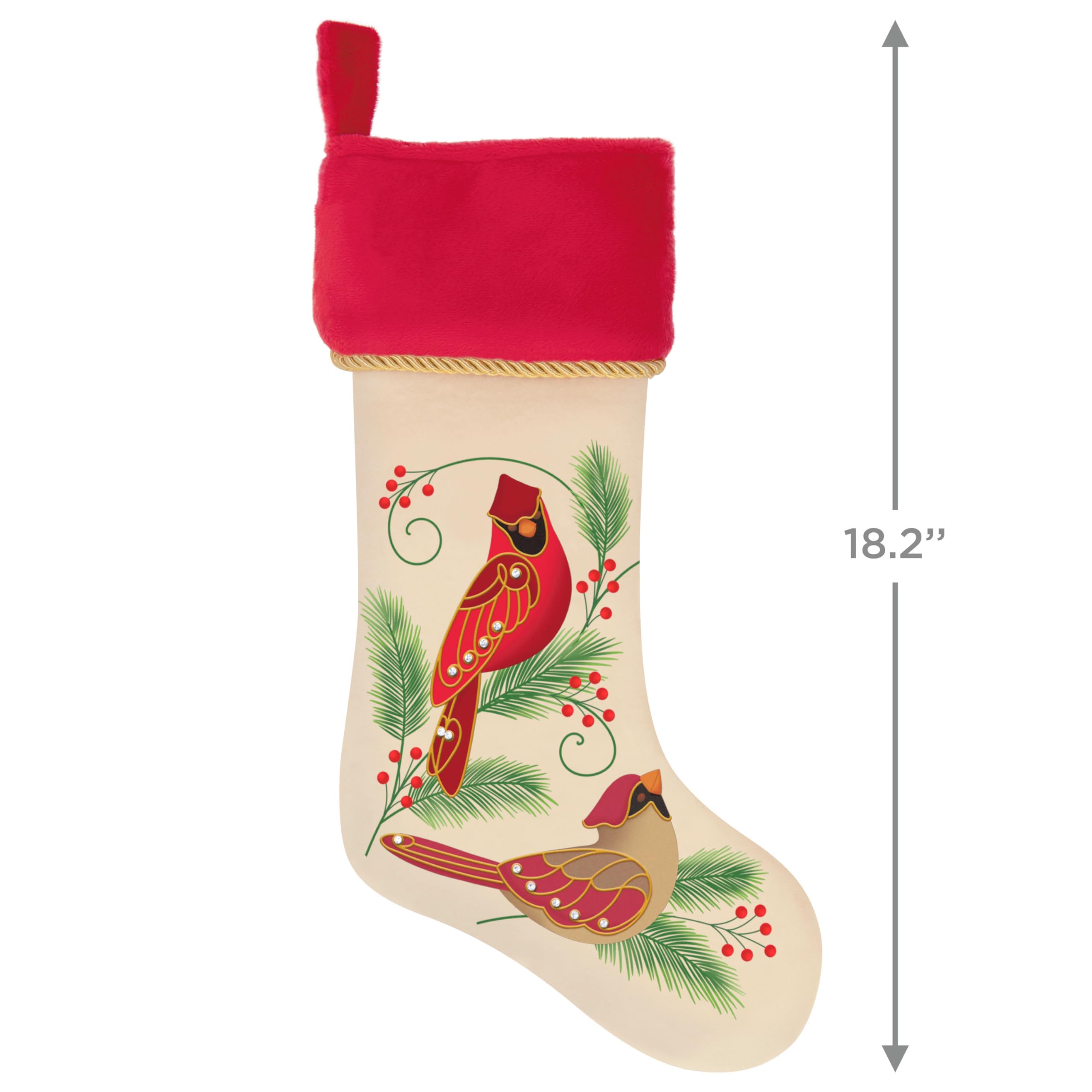Birds of a Father  “Watch Out Stocking” Amazon.com: Hallmark Keepsake Christmas Stocking, The Beauty of