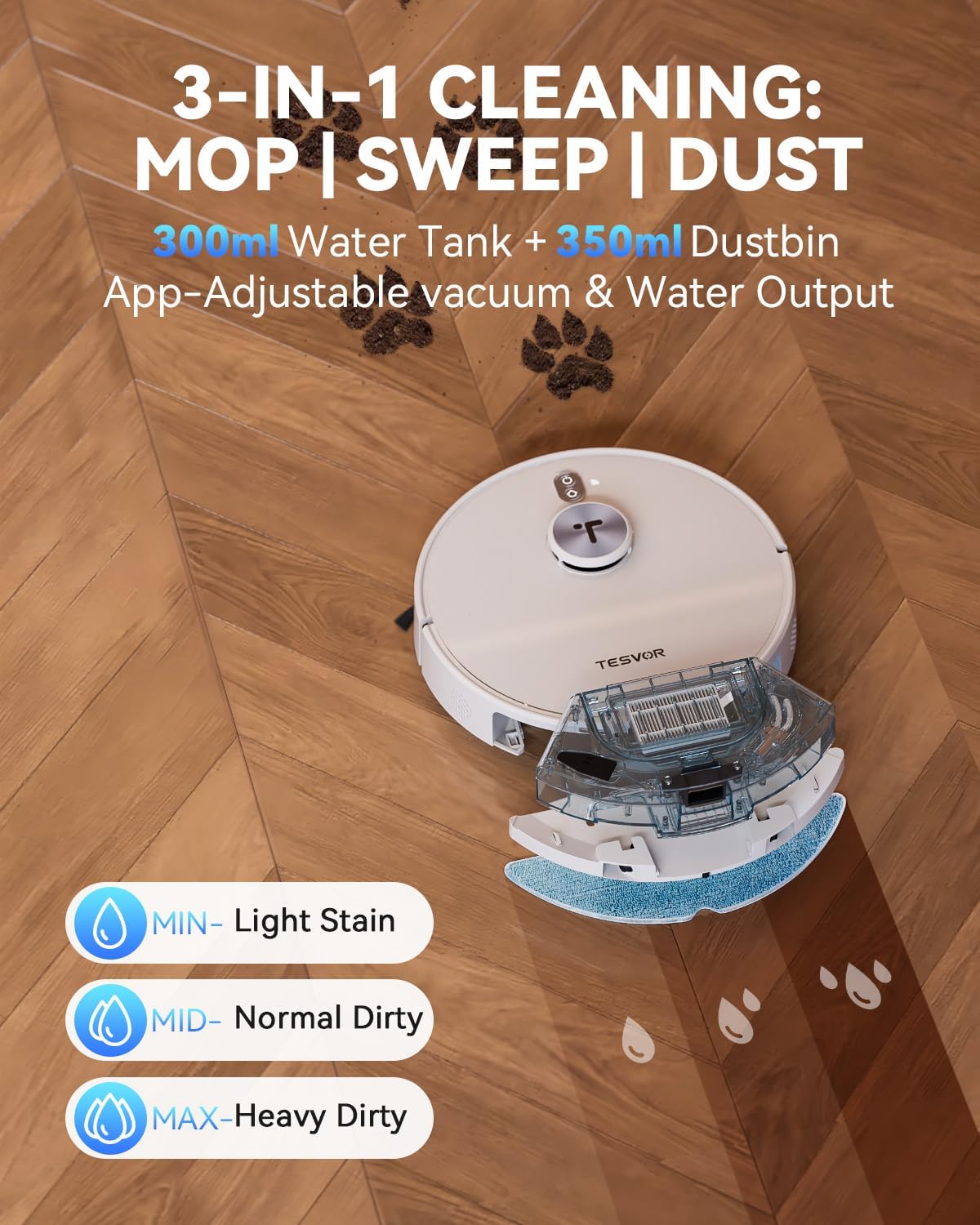 Robot Vacuum and Mop Combo,Self Emptying Station for 70 Days Cleaner with LiDAR Navigation Smart Mapping & Max Strong 8000Pa Suction WiFi/App/Alexa Voice Control, Obstacle Avoidanc...