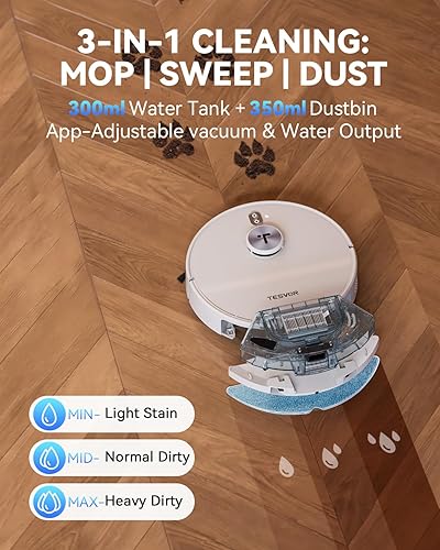 Miniatura 3 de Combo robot de aspiración y trapeador, estación de autovaciado para 70 días, limpiador con navegación LiDAR, mapeo inteligente y succión máxima de