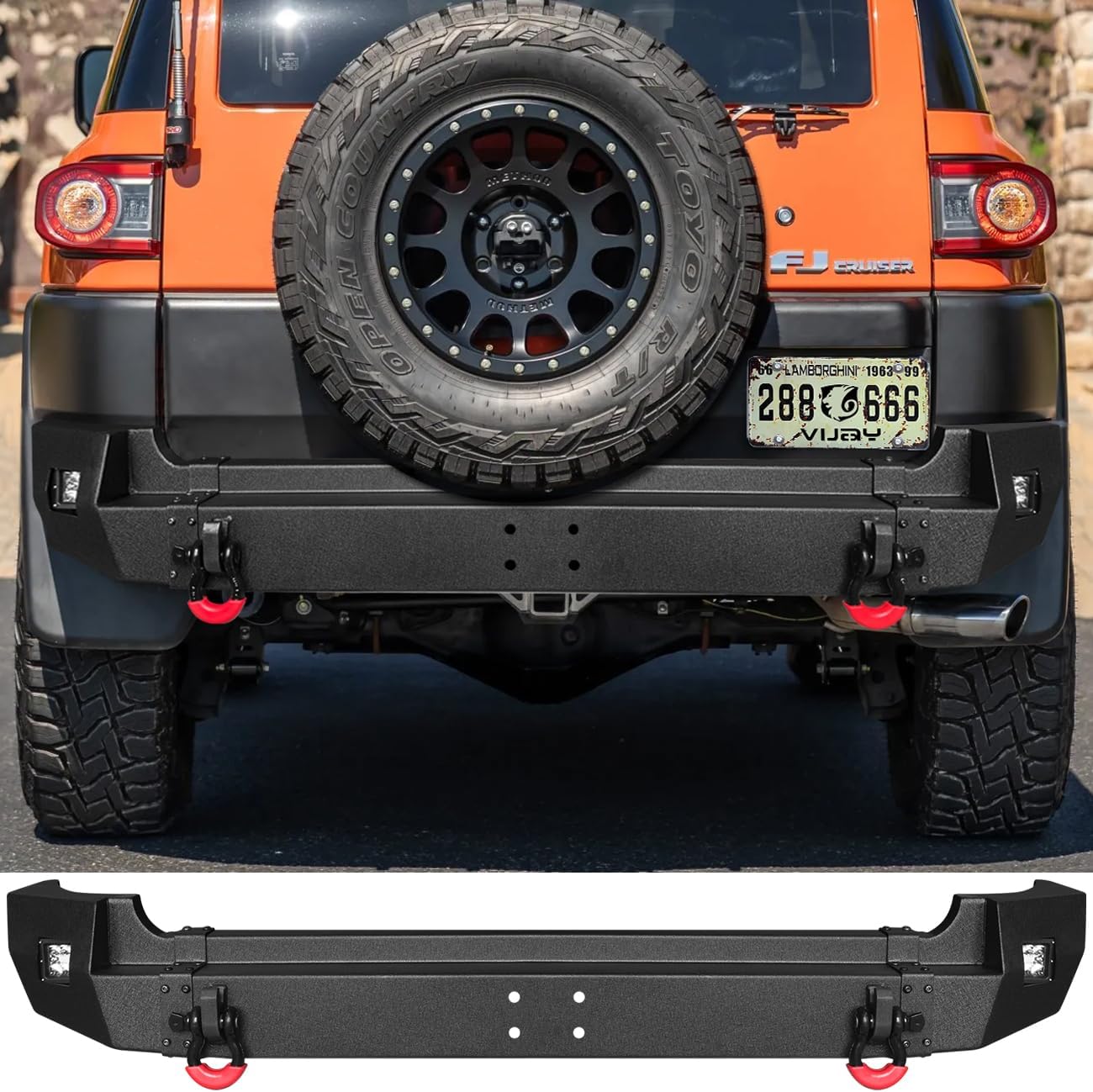 Vijay Rear Bumper Fits 2007-2014 FJ Cruiser