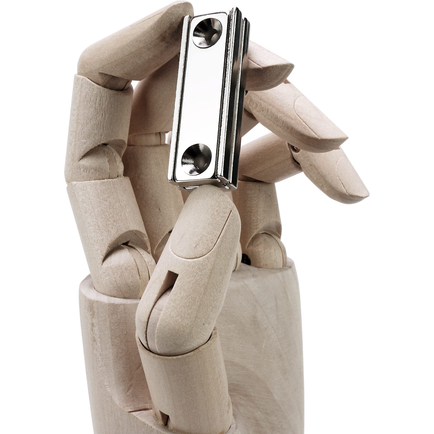 Sensei 2 pezzi Magnete rettangolare al neodimio 40x13,8x5 mm con fori per viti, capacità di carico 15 kg + 2 rondelle in acciaio + 8 viti incluse