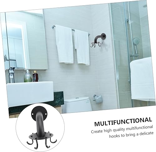 Miniatura 2 de Zerodeko 1 juego de gancho giratorio de baño, colgador multiusos, herramienta multiusos, ganchos de almacenamiento de herramientas de cocina,