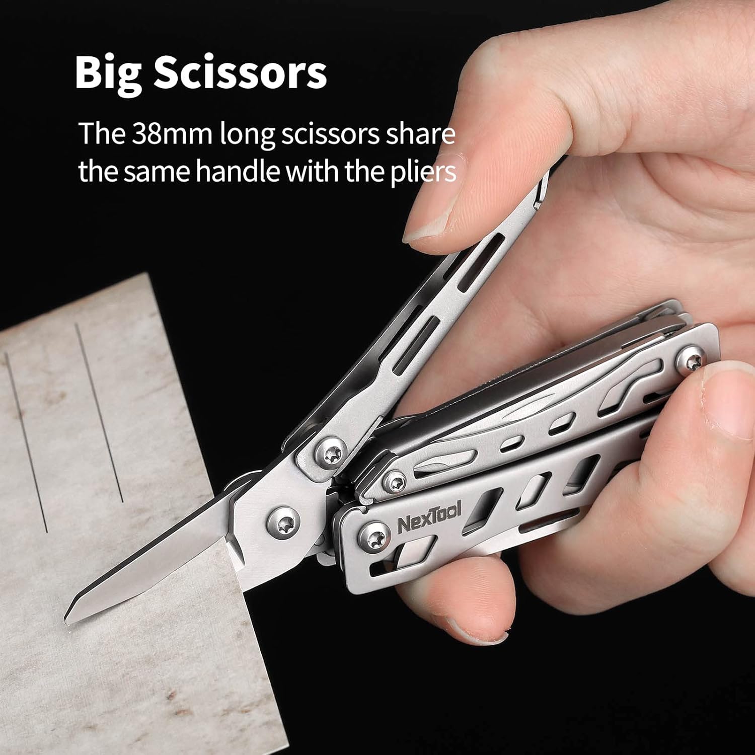 Nextool EDC Keychain Multitool, 10 in 1 Mini Pocket Knife Multi Tool with Needlenose Pliers, Scissors, Mini Useful Cool Gadgets for Men, Father's Day Gifts from Daughter-Sliver